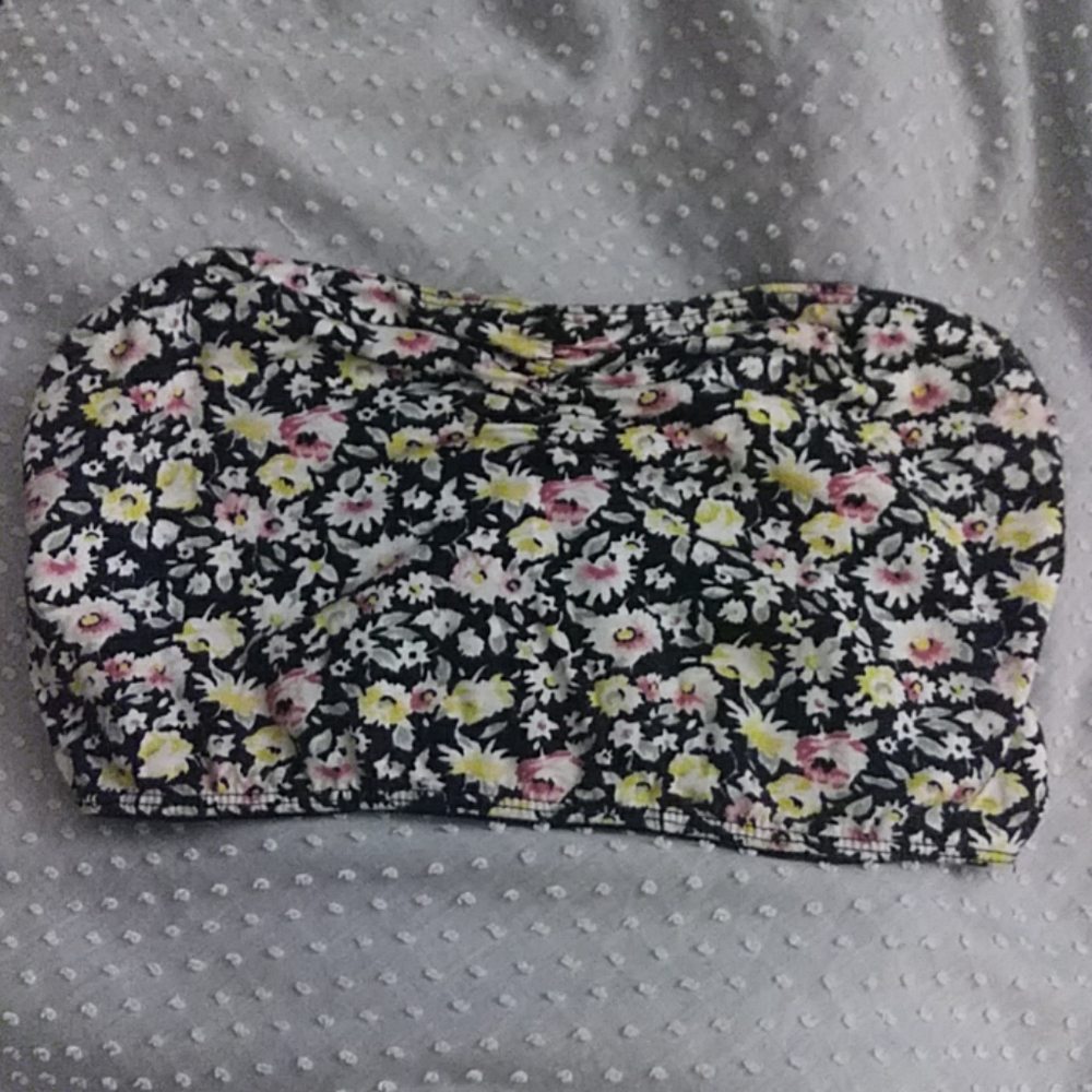 Flowered Bandeau bra